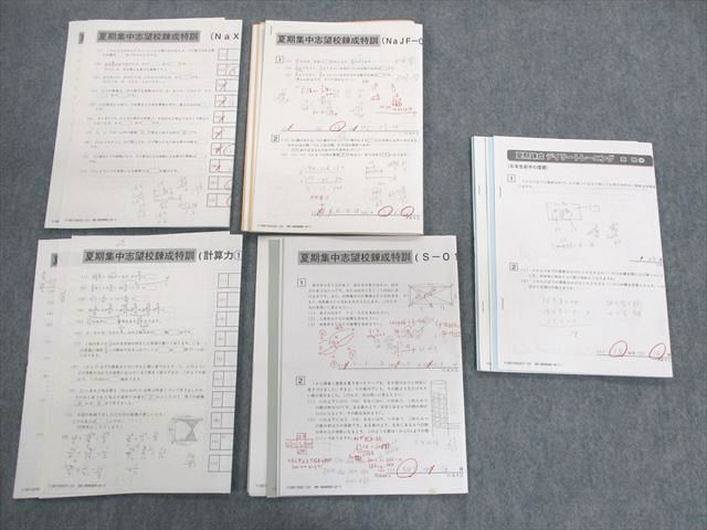 US01-063 SAPIX サピックス 夏期集中志望校錬成特訓S/NaX/NaJF/計算力 