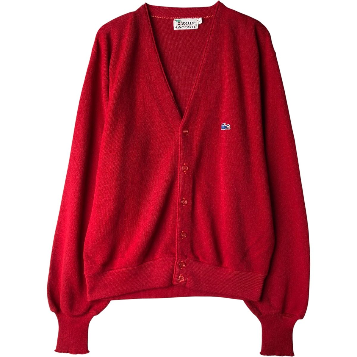 古着 70年代 ラコステ LACOSTE IZOD アクリルニットカーディガン メンズL相当 ヴィンテージ eaa589662