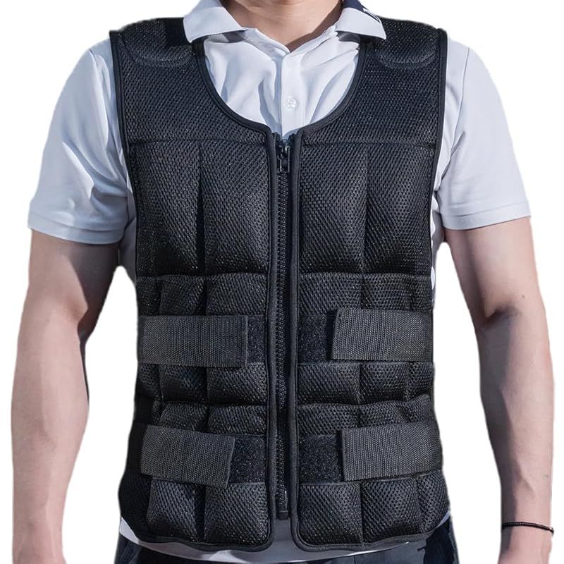 EDBD ウエイトベスト ウエイトジャケット 重さ調整 パワーベスト 加重ベスト パワージャケット 重りベスト 食い込み防止の肩パッド付き ウエイトベルト 筋トレ ジャケット ウェイトベスト トレーニング ウォーキング ランニング 10kg 1