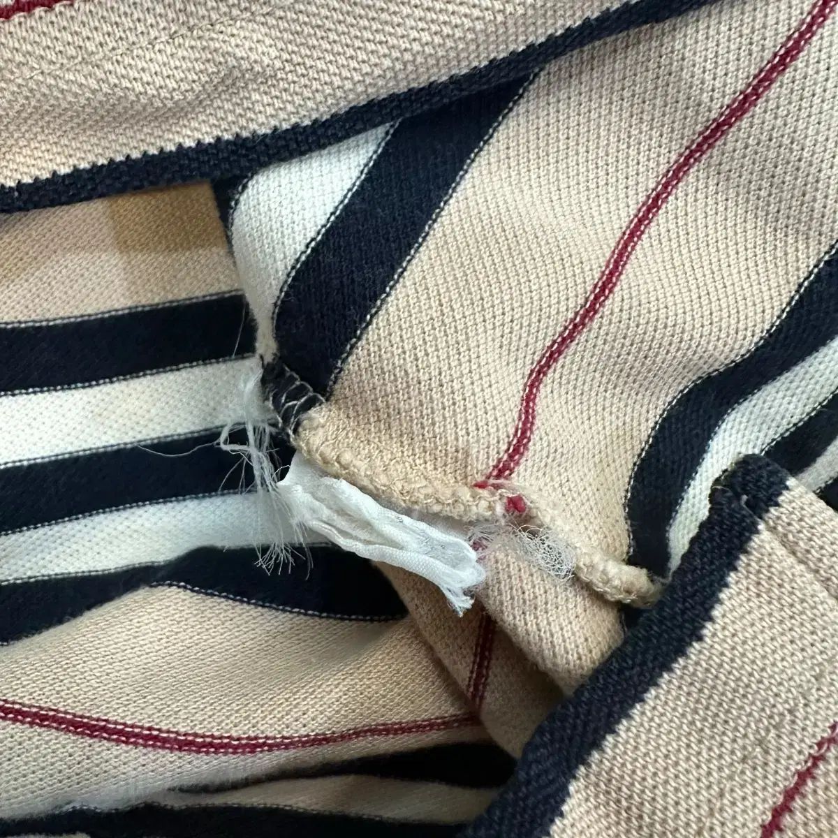 BURBERRY(バーバリー ) ロンドン ストライプ 長袖 ポロTシャツ