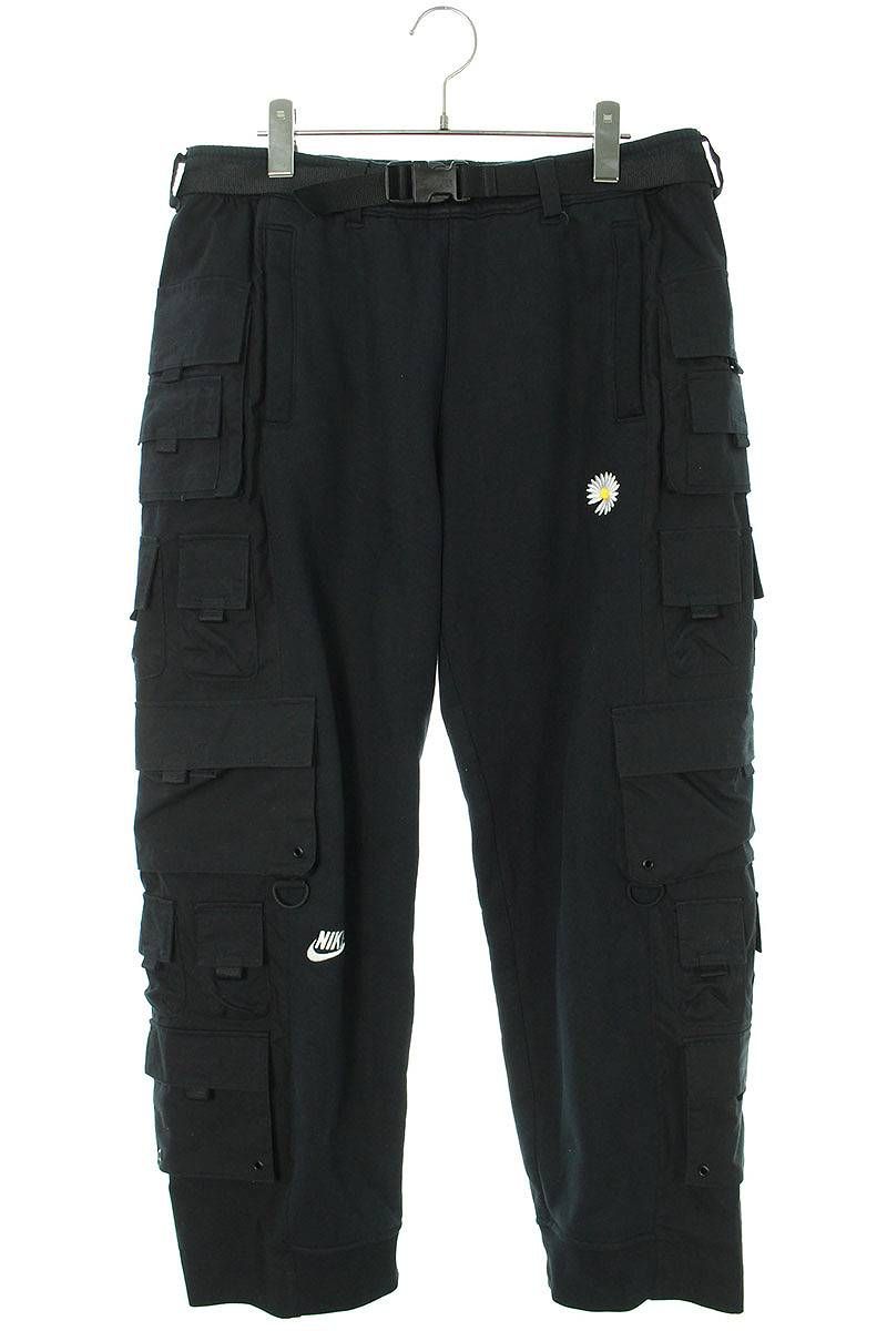 ナイキ  ピースマイナスワン サイズ:S  NRG CF WODE PANTS DR0095-010 スウェット切り替えマルチポケットワイドカーゴロングパンツ 中古 BS99 ナイキ ×ピースマイナスワン peaceminusone NRG CF WODE PANTS DR0095