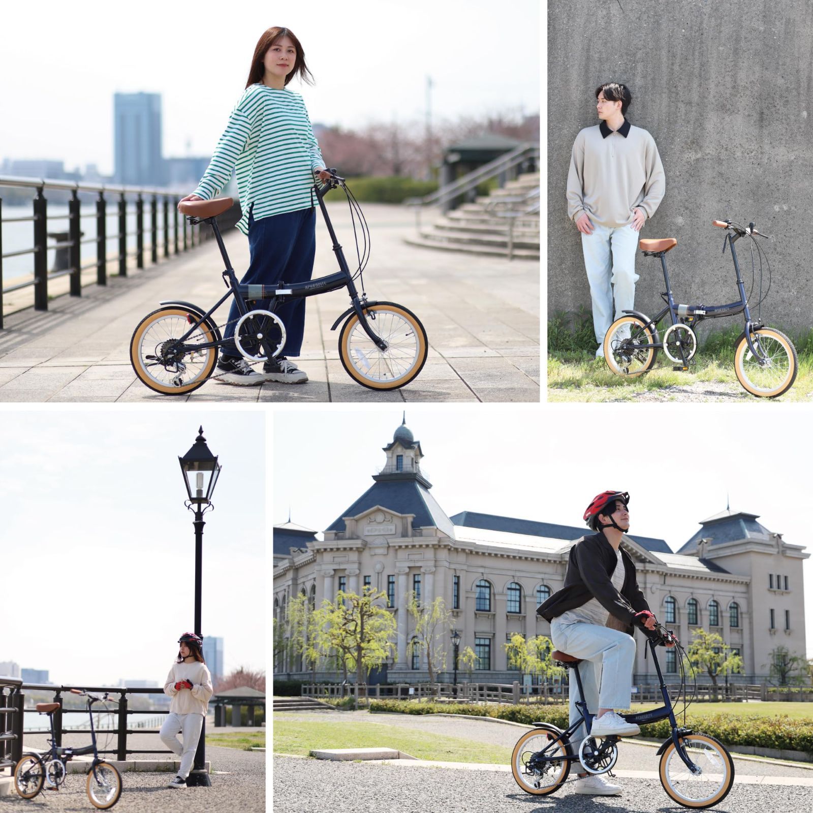 大人気 MYPALLAS マイパラス 折畳自転車16インチ シマノ製サムシフト6段変速 お洒落な3色カラーバリエーション 日常でしっかり使えるコンパクト自転車 街乗り 通勤通学 男女兼用 MF103