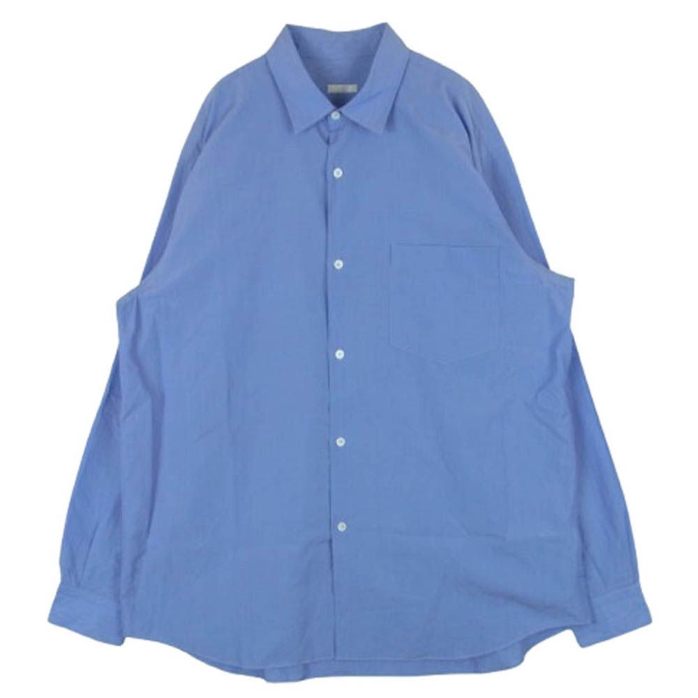 COMOLI コモリ 21SS T01-02001 コモリシャツ SAX サックス 長袖 シャツ コットン 日本製 ブルー系 3