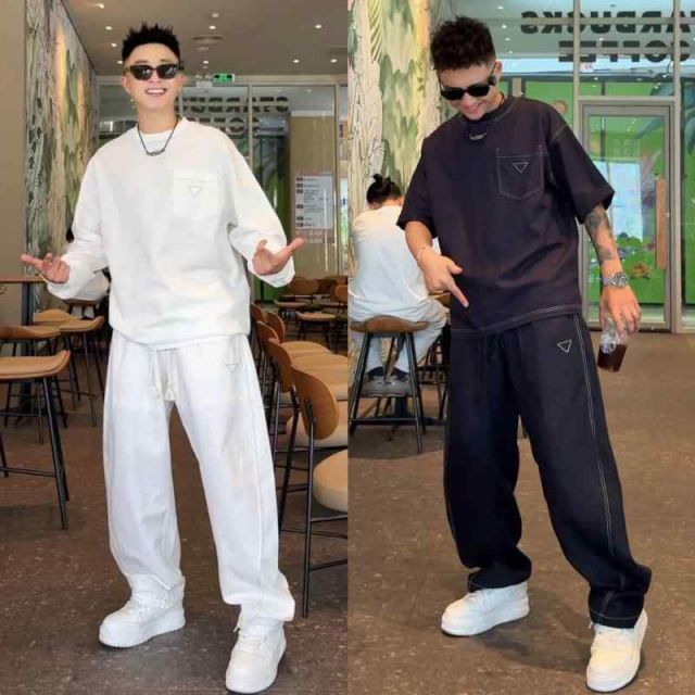 半袖トップスと白パンツセット メンズ 種類59：4XL10-22/C：白半袖シャツ＋白パンツセット メンズ