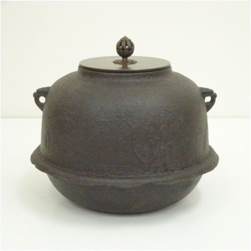 F1055 菊地政光 東陽坊釜 共箱 茶釜 茶道具 - メルカリ