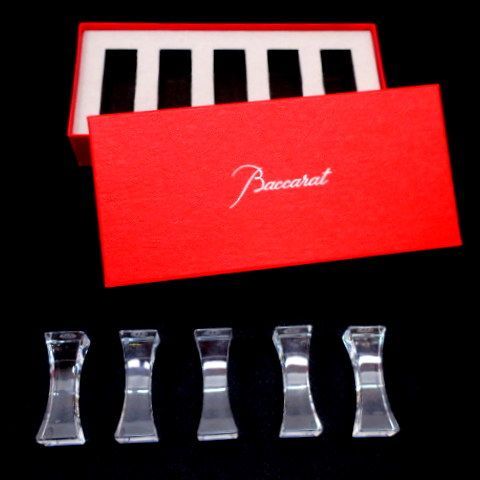 Baccarat バカラ 箸置き 5点セット クリスタルガラス 箱付き Baccarat バカラ 箸置き 5点セット クリスタルガラス 箱付き