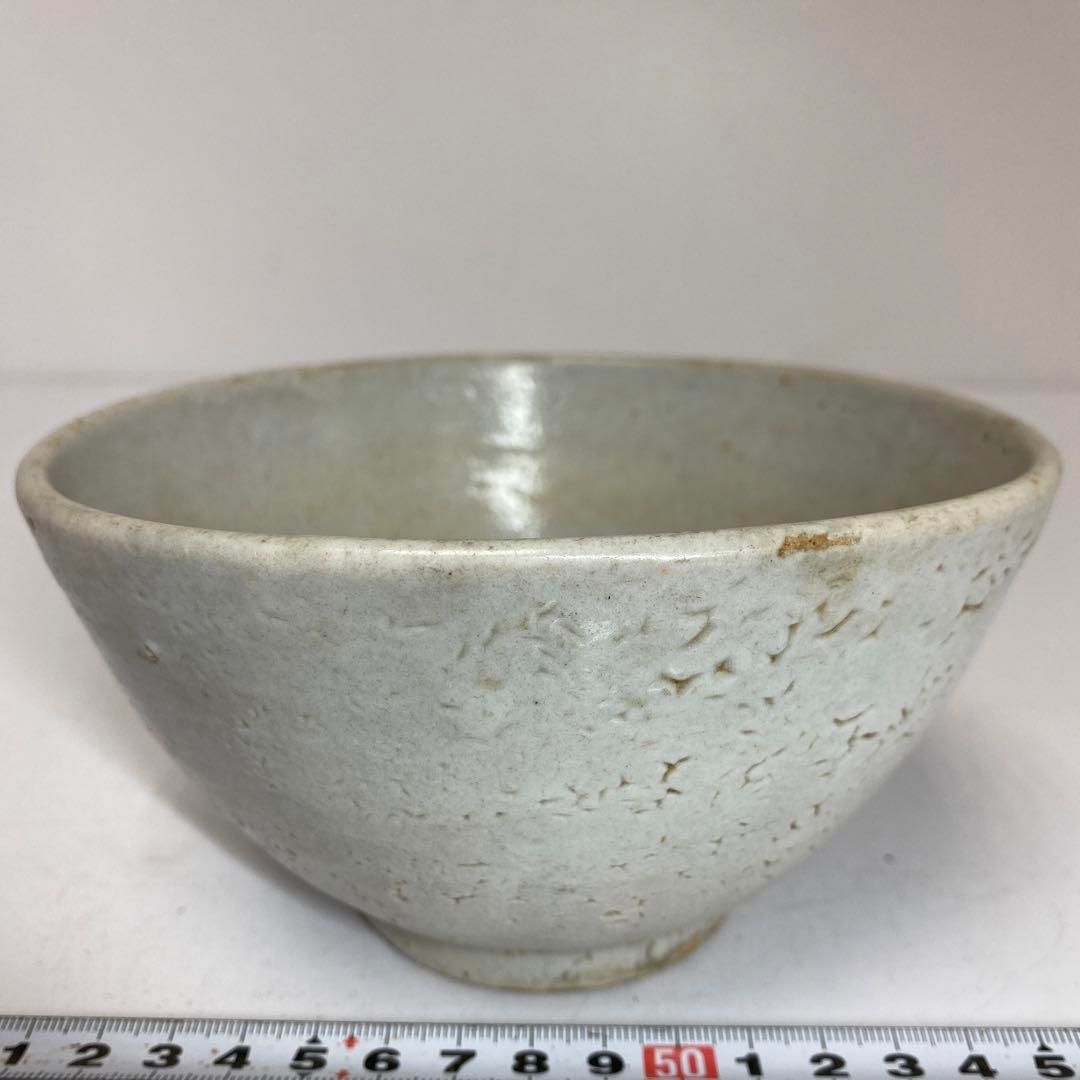 朝鮮古美術 李朝白磁茶碗 P 直径14.5cm 東H5-0903 タサチ