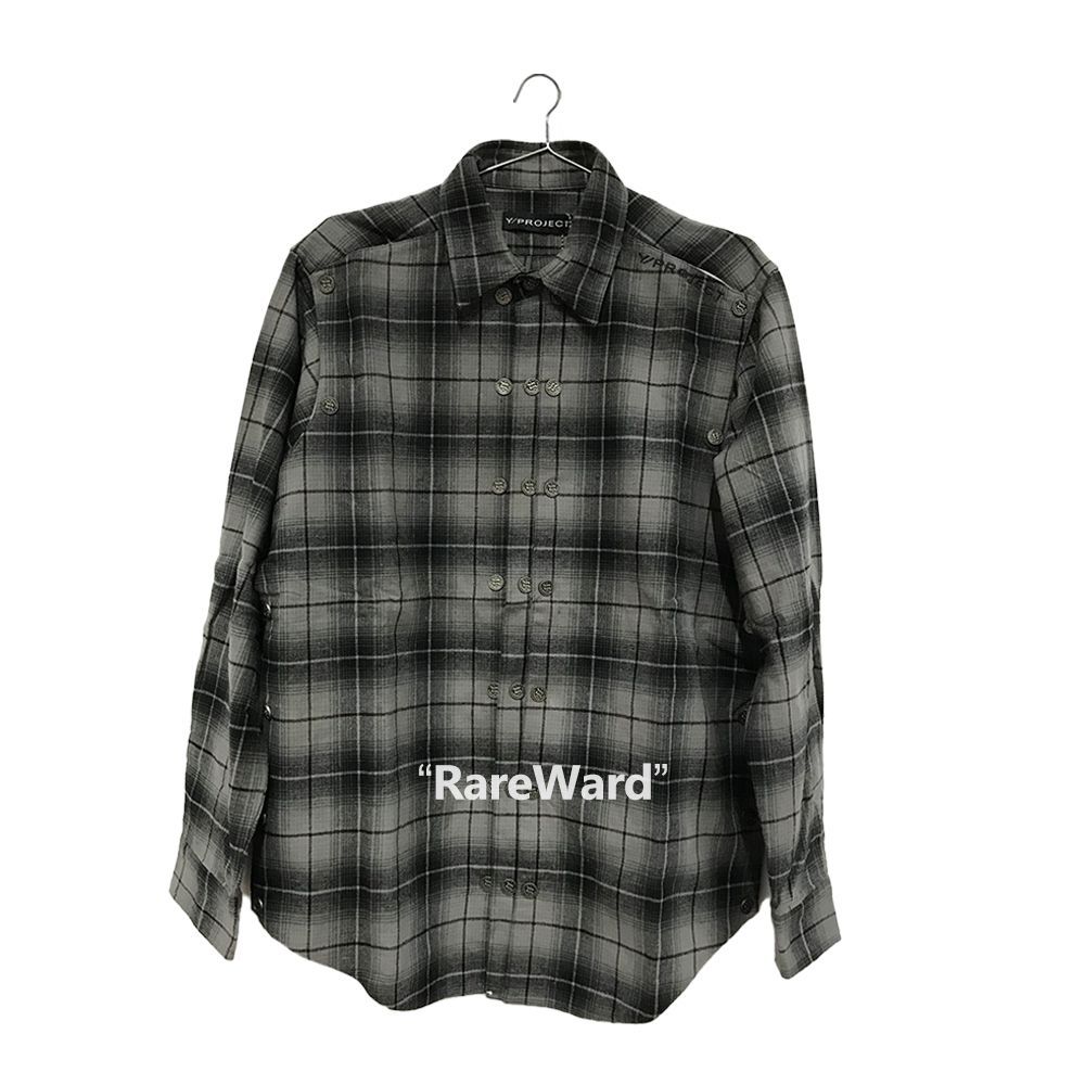 Y/Project (ワイプロジェクト) Snap Off シャツ Gray & Black サイズM  