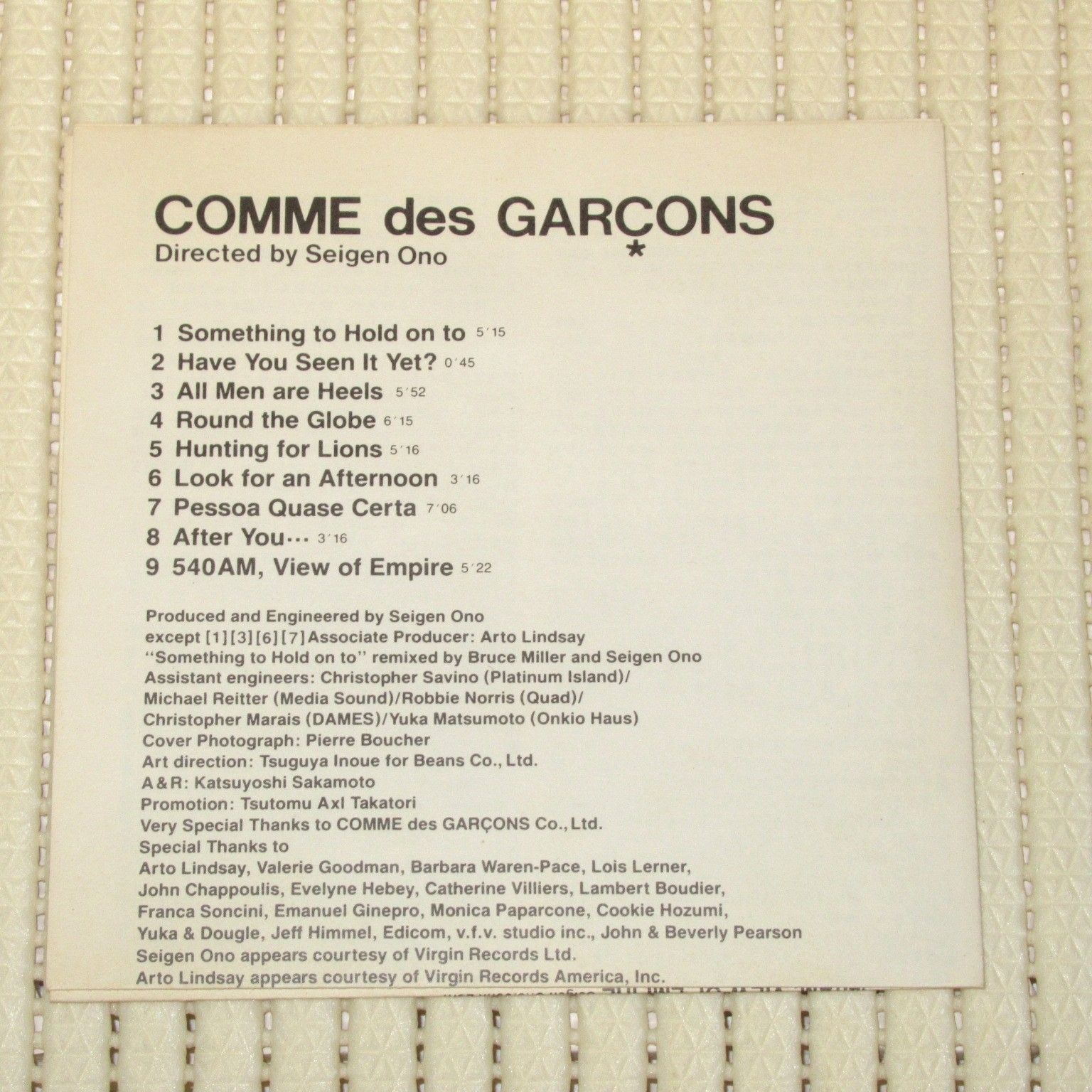 COMCOMME des GARÇONS SEIGEN ONO (モノラル/2枚組