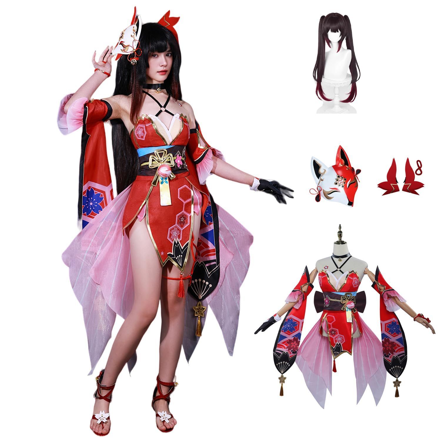 崩壊 スターレイル コスプレ ウィッグ付き 華麗版 仮装 撮影 ハロウイン パーティー コスチューム