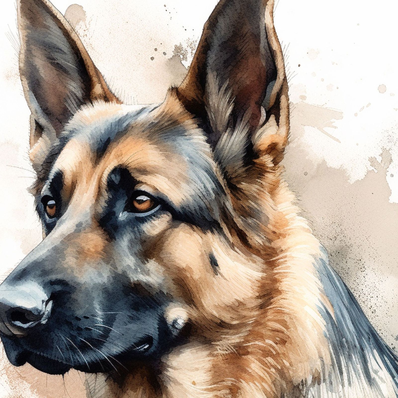 ジャーマン　シェパード　油絵　手描き　原画　油彩画 ジャーマン シェパード 油絵 手描き 原画 油彩画 ジャーマン