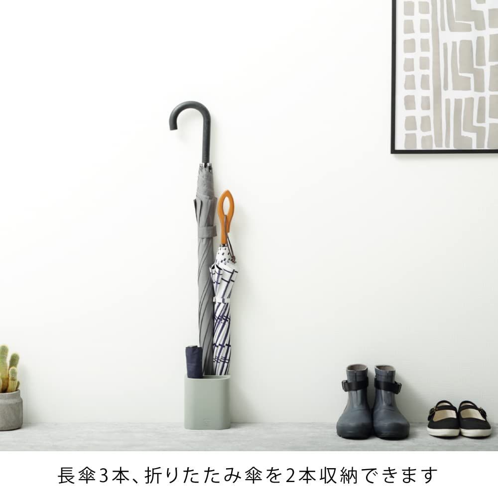 在庫処分 アッシュグレー 長傘 傘立て 折りたたみ傘 bicomini(ビコミニ) ideaco(イデアコ) one