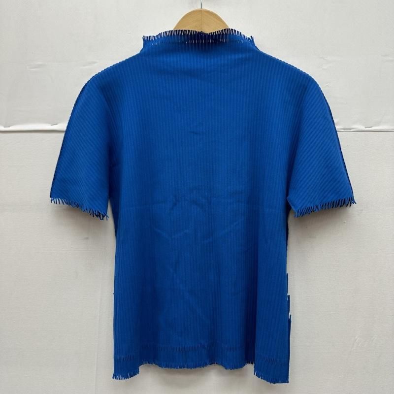 PLEATS PLEASE プリーツプリーズ カットソー 半袖 ISSEY MIYAKE ハイネック フリンジ A-POC カットアウト PP 74-LK 913