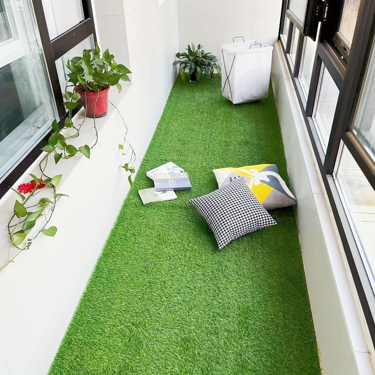 人工芝 芝生 人工芝 庭園遊び場 装飾用 パーティー 屋外 テーブル装飾 ペットトレーニングマット 造園用裏庭芝生 98×300cm DIY 設置簡単
