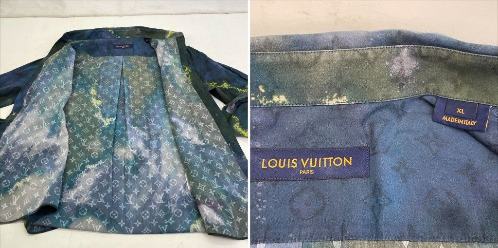 入手困難 LOUISVUITTON モノグラムタイアンドダイブルゾンシャツ