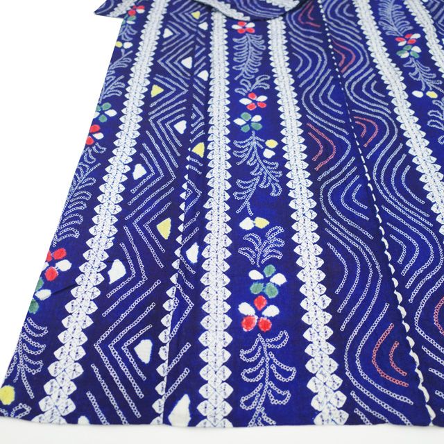 新古品！有松鳴海絞り＊アールデコ柄＊居敷当て付き＊ゆかた＊１５６ｃｍ＊裄６６ 着物と帯 時流】Y25694◇本場有松鳴海絞り 浴衣◇裄66丈156