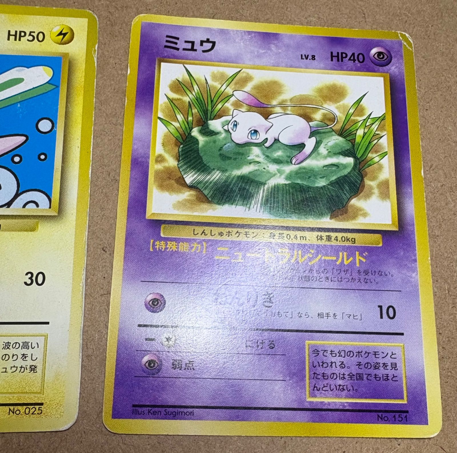 JRスタンプラリーのなみのりピカチュウ(富士山と新幹線)＆ミュウ(光沢