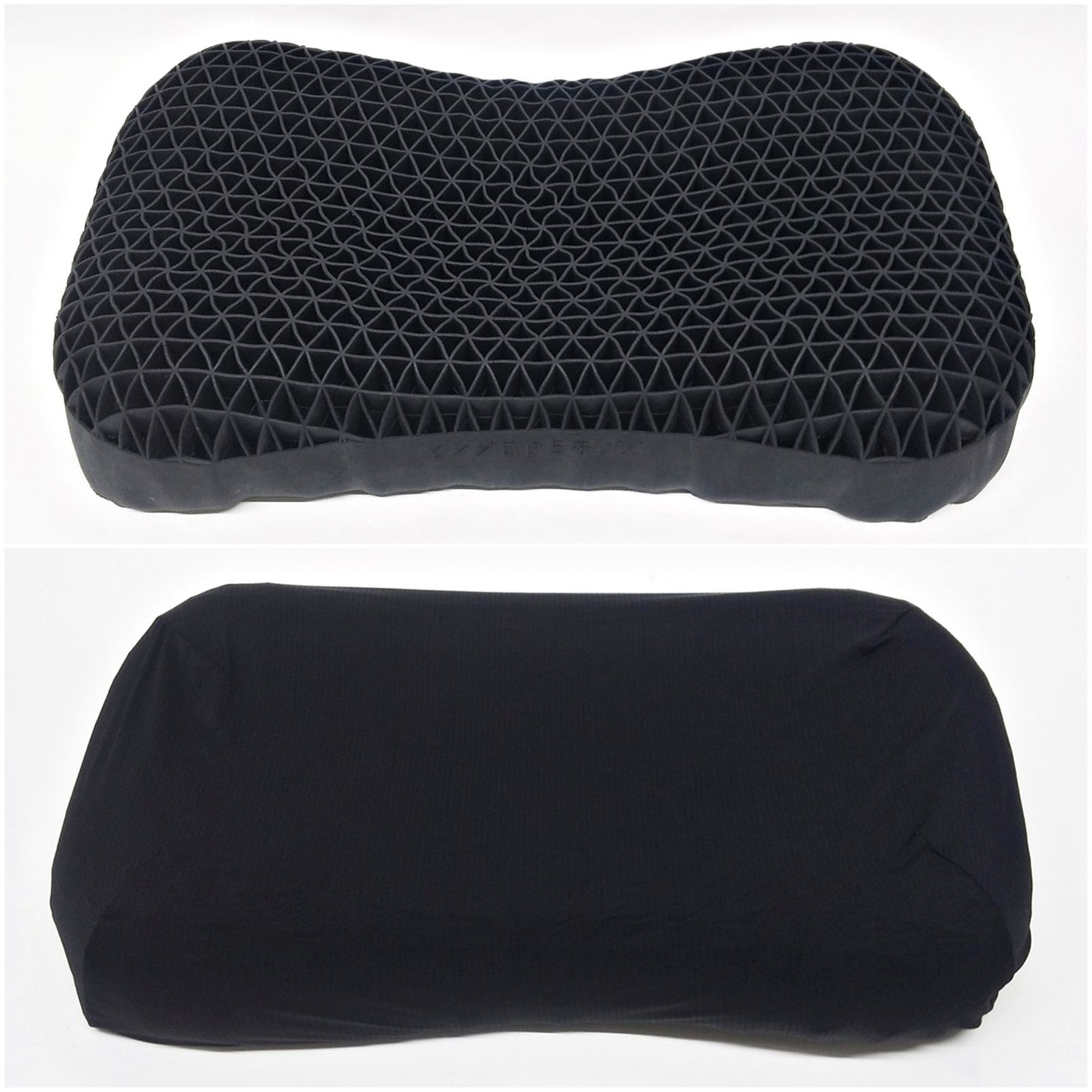 ヒツジのいらない枕 柔 ブラックレーベル 枕カバー付き 黒 650 x360 x90 110mm 圧力分散 三角格子構造 TPE素材 羊 ピロー R2510-037