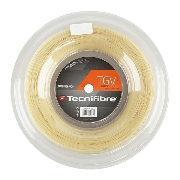 テクニファイバー(Tecnifibre) TGV ナチュラル色 (1.25mm／1.30mm／1.35mm／1.40mm)200Mロール 硬式テニス マルチフィラメントガット(020059992)