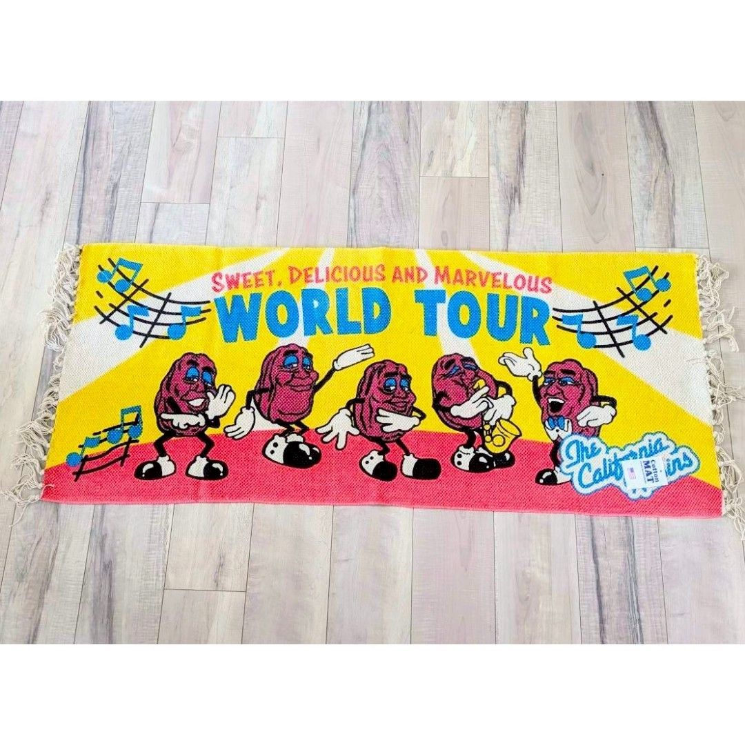【 The California Raisins（ カリフォルニアレーズン ）】KITCHEN MAT キッチンマット / COTTON MAT /  コットン マット/ Floor Mat / フロアマット / ロングバージョン〚アメリカン雑貨 アメトイ〛