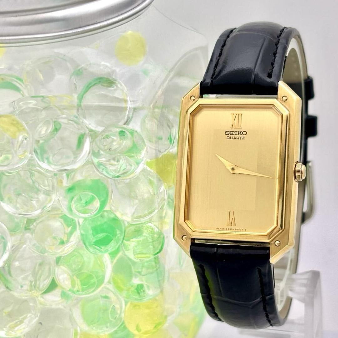 美品/新品電池】 SEIKO セイコー メンズ 腕時計 ゴールド 新品ベルト