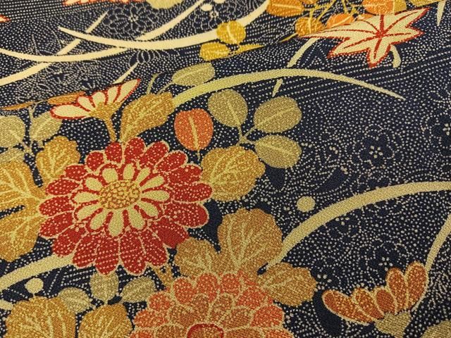 平和屋着物▽上質な小紋 更紗花文 正絹 逸品 未使用 DAAR8639fe