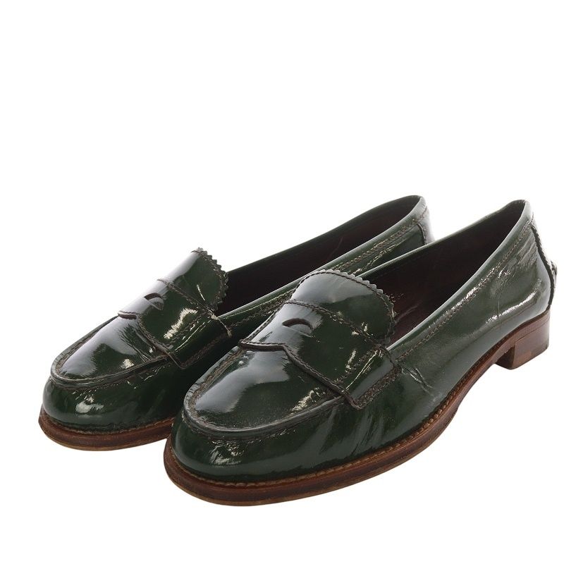 プラダ PRADA ローファー スリッポン ローヒール エナメルレザー 36 