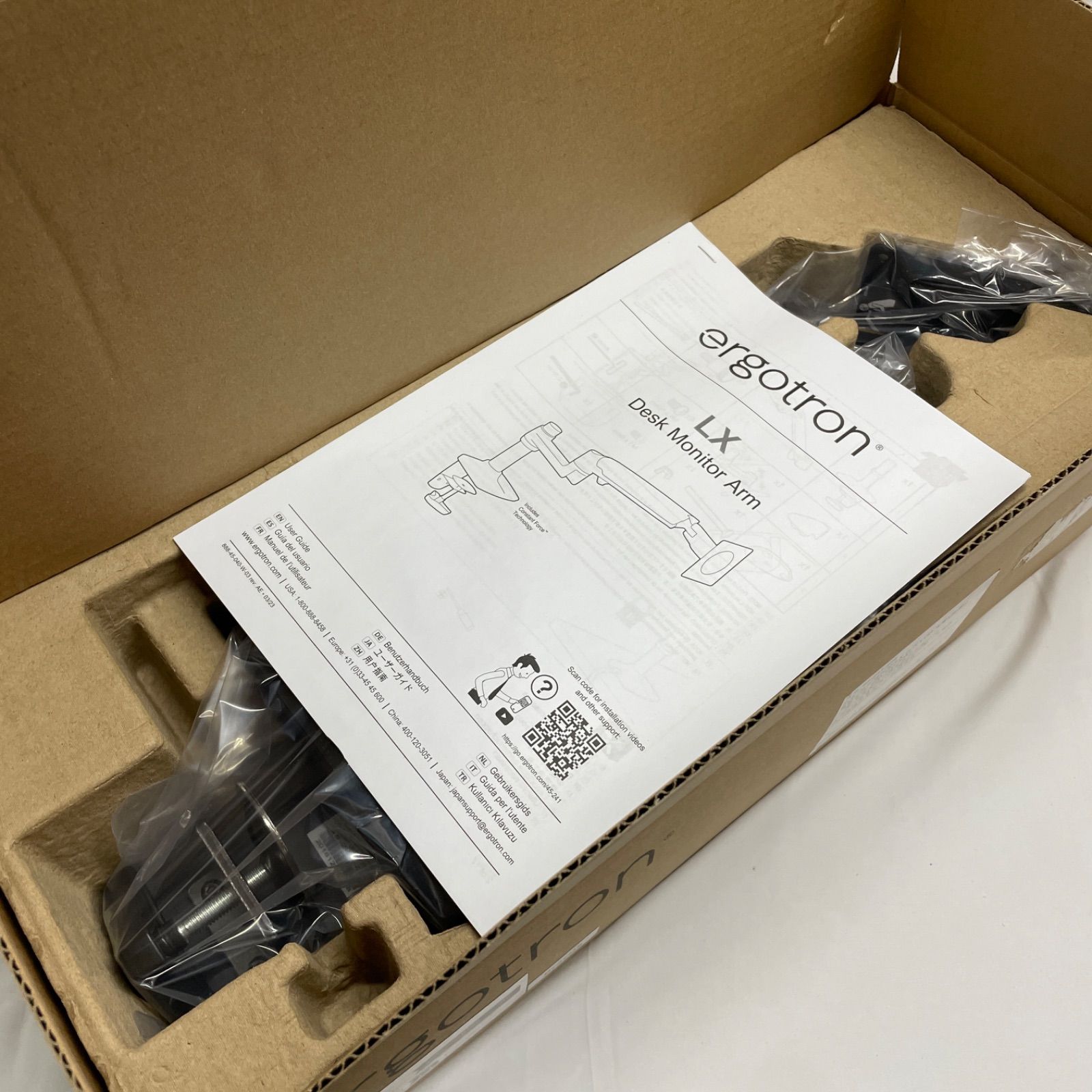 ergotron Desk Monitor Arm LX 45-241-224 モニター アーム シングル 開封 済み|保管品 ブラック エルゴトロン | ♥