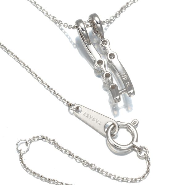 TASAKI タサキ ネックレス ダイヤ ダイヤモンド 0.15ct 6P K18WG  