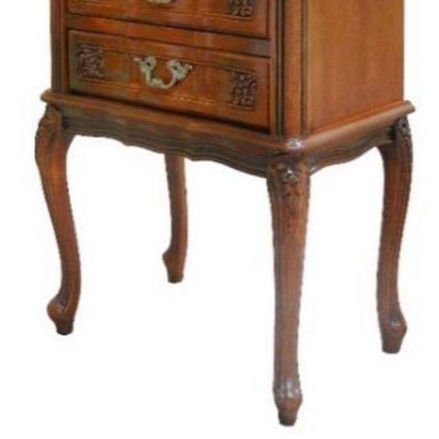 輸入家具 イタリア TEL台 電話台 チェスト 3段 象嵌 ロココ調 ※i4