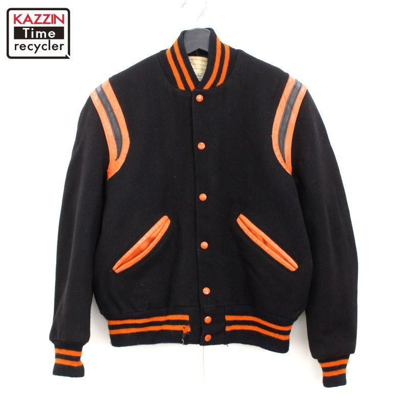 80‘  De Long  ウールスタジャン　ビンテージ 80s vintage DeLONG ウール スタジャン メンズ Lサイズ相当