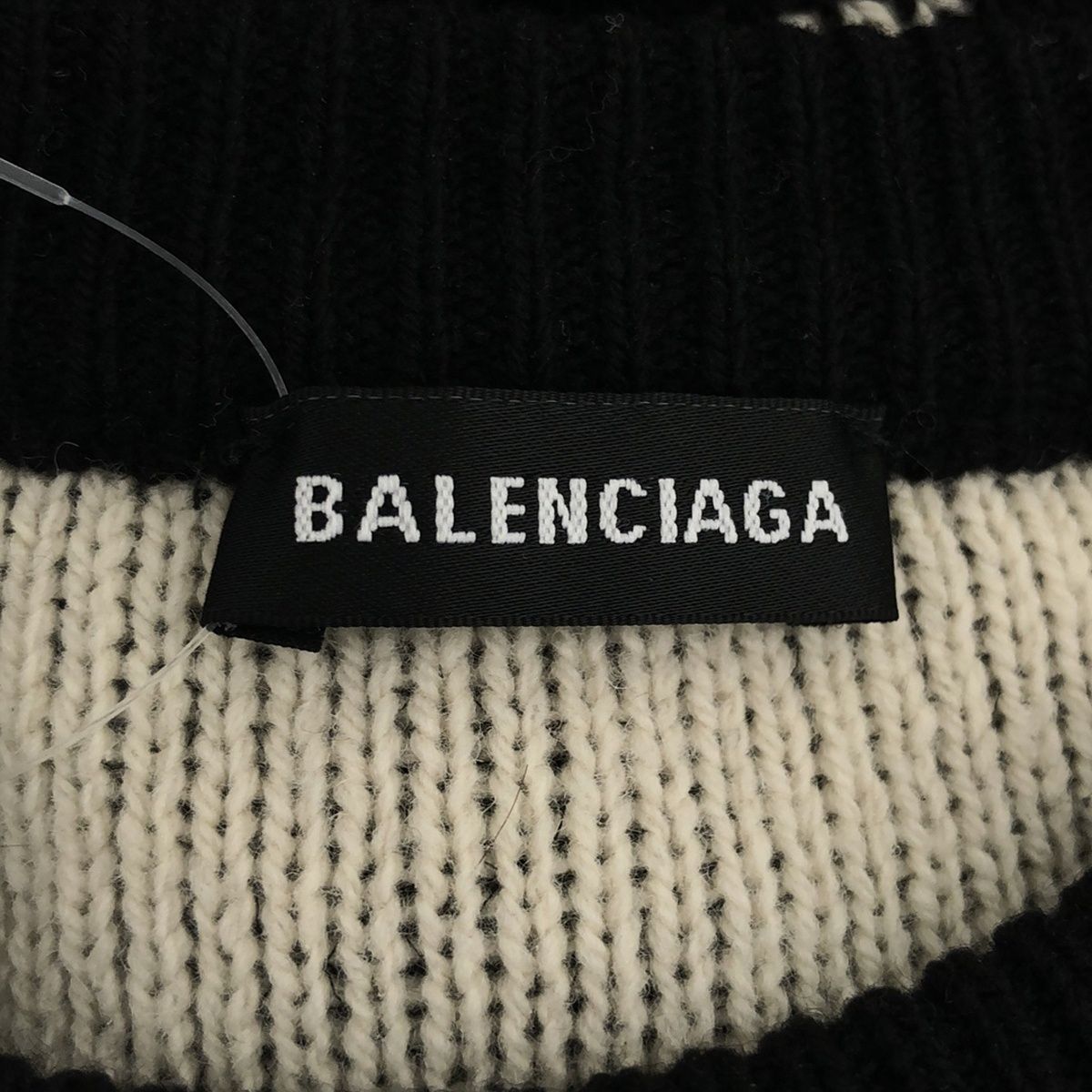 BALENCIAGA バレンシアガ 18AW オールオーバーロゴクルーネックニットセーター 534418 T1471 ブラック S - メルカリ