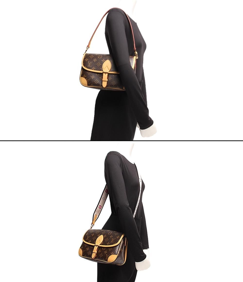 美品 ルイヴィトン 2wayショルダーバッグ ゴールド金具 ディアヌ NM PM モノグラム キャンバス ノワール M45985 レディース Louis Vuitton LOUIS VUITTON - ルイヴィトン LOUIS VUITTON 2WAYバッグ ディアヌ NM