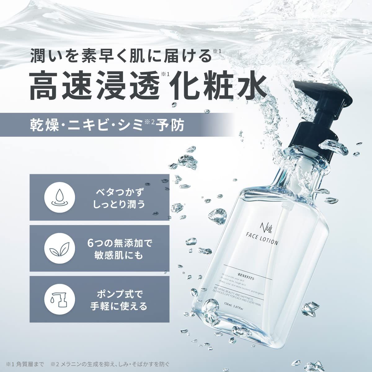 | NULL 化粧水 メンズ 乳液 洗顔 + スキンケア2STEPセット ニキビ メンズ用スキンケア セット スキンケア2STEP &amp; 新品未開封 洗顔＆化粧水 ブランド誕生から12年。男性に寄り添い続けた、メンズコスメブランド