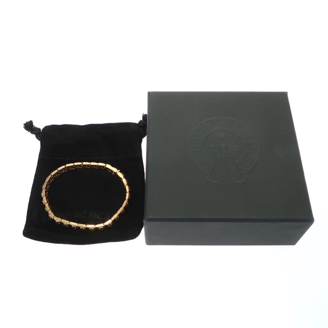 激レア ChromeHearts クロムハーツ 22K PYRAMID PLS LNK