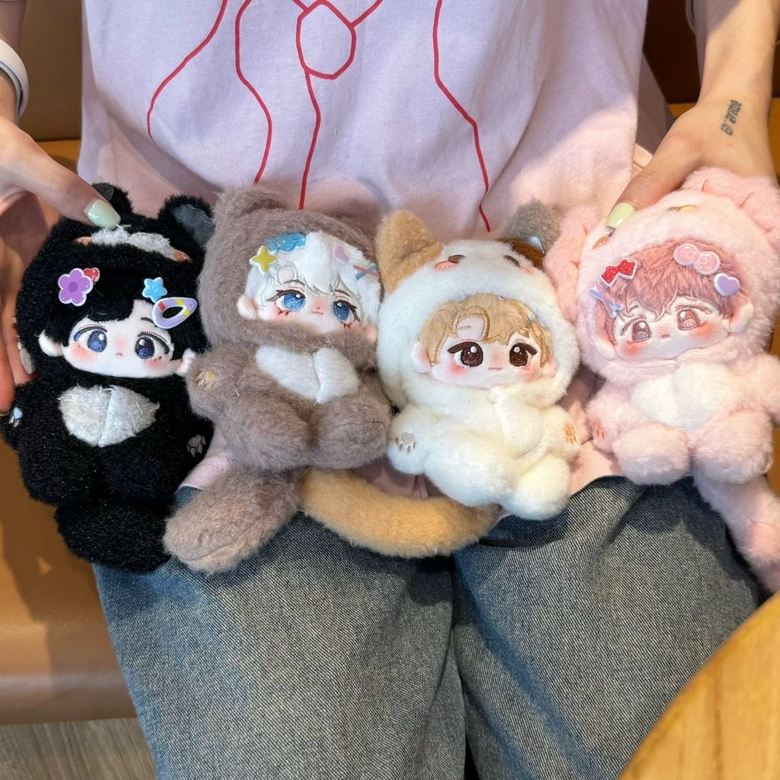 10cm】 ぬい服 かわいい 三毛猫の着ぐるみ 動物 ねこ 着ぐるみ服