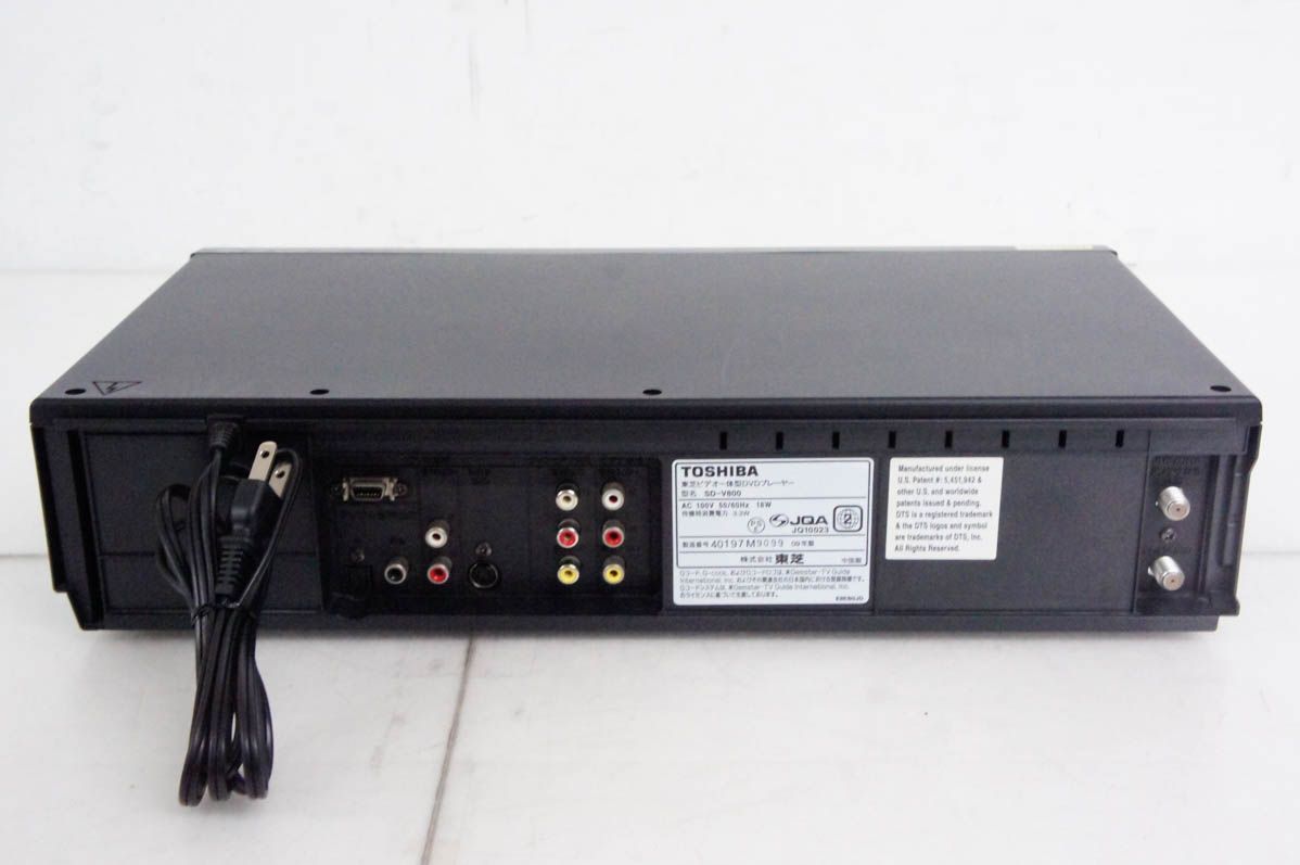 DVDプレーヤー一体型VHSビデオデッキ SD-V800