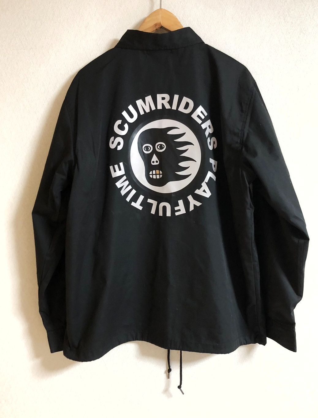 SCUMBOY TATTOO×PANDA BEARS 「SCUM RIDERS」Reflector COTTON T/C COACH JACKET  【BLACK】/スカムボーイ タトゥー「スカムライダース」リフレクター コーチジャケット【ブラック】【Ｌ】 - メルカリ