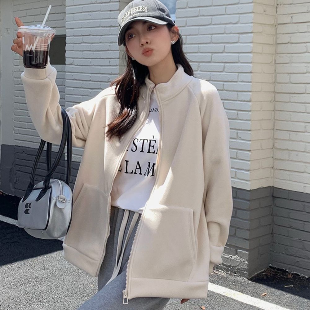 ☆ ベージュ ☆ フリースジャケット ボア レディース フリース