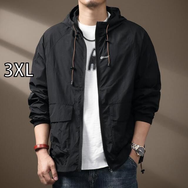 [3XL]秋冬 コーデ メンズ  服 シンプル ファッション オシャレ 大人 かっこいい 大きいサイズ ストリート 紳士服 アメリカン レトロ UPF 50 日焼け防止 服 薄型 アウトドア 通気性  釣り