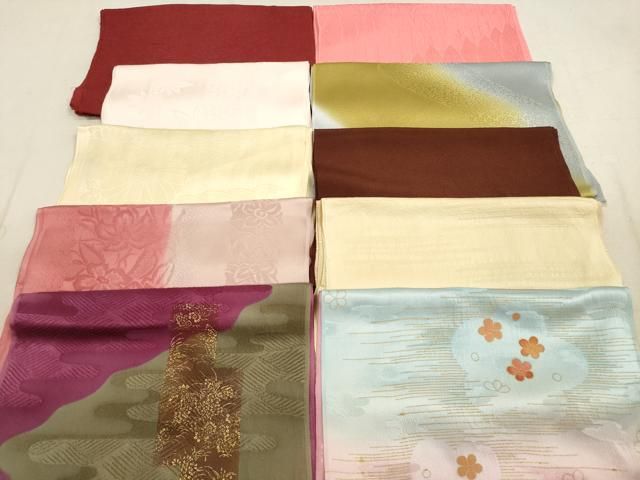 平和屋着物 和装小物 帯揚げ10枚セット 正絹 DAAX2001xg