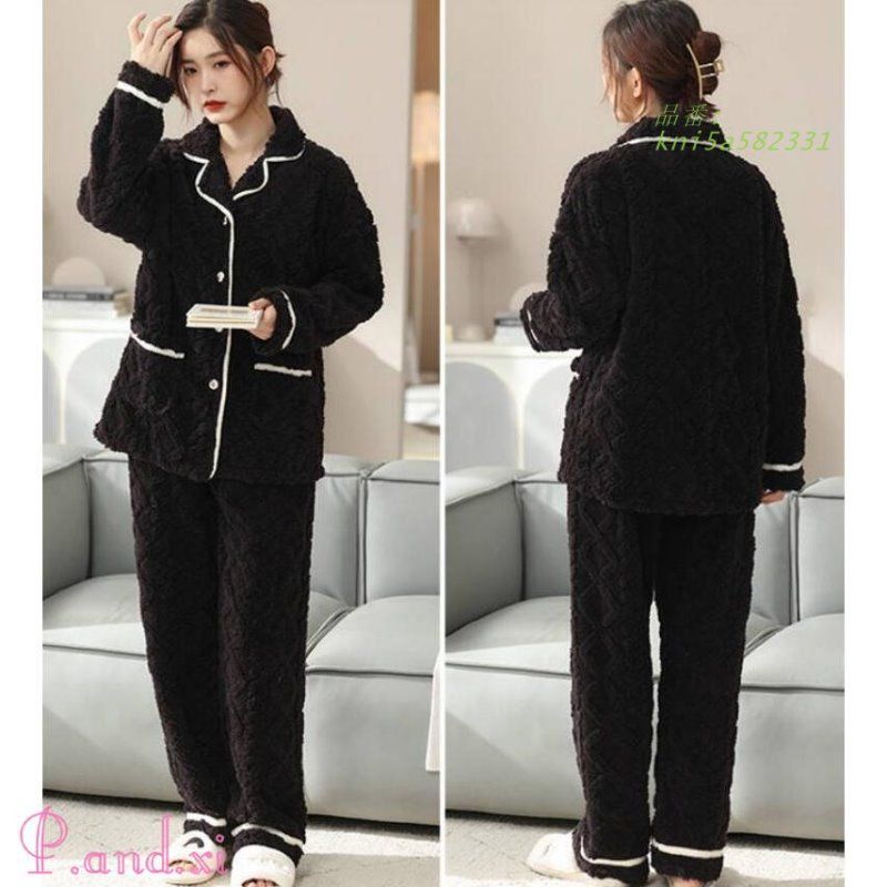 ルームウェア パジャマ 上下セット もこもこ レディース マイクロファイバー 秋冬 冬 長袖 部屋着 トップス 暖かい 可愛い 厚手 長ズボン kni5a582331 WWW_MORNINGWALKER_COM