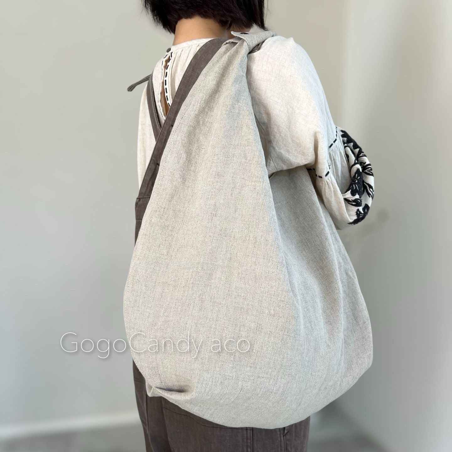 手作りバッグ クタッとバッグ