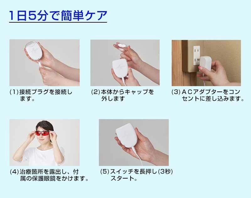 保護メガネ付き わきが治療器