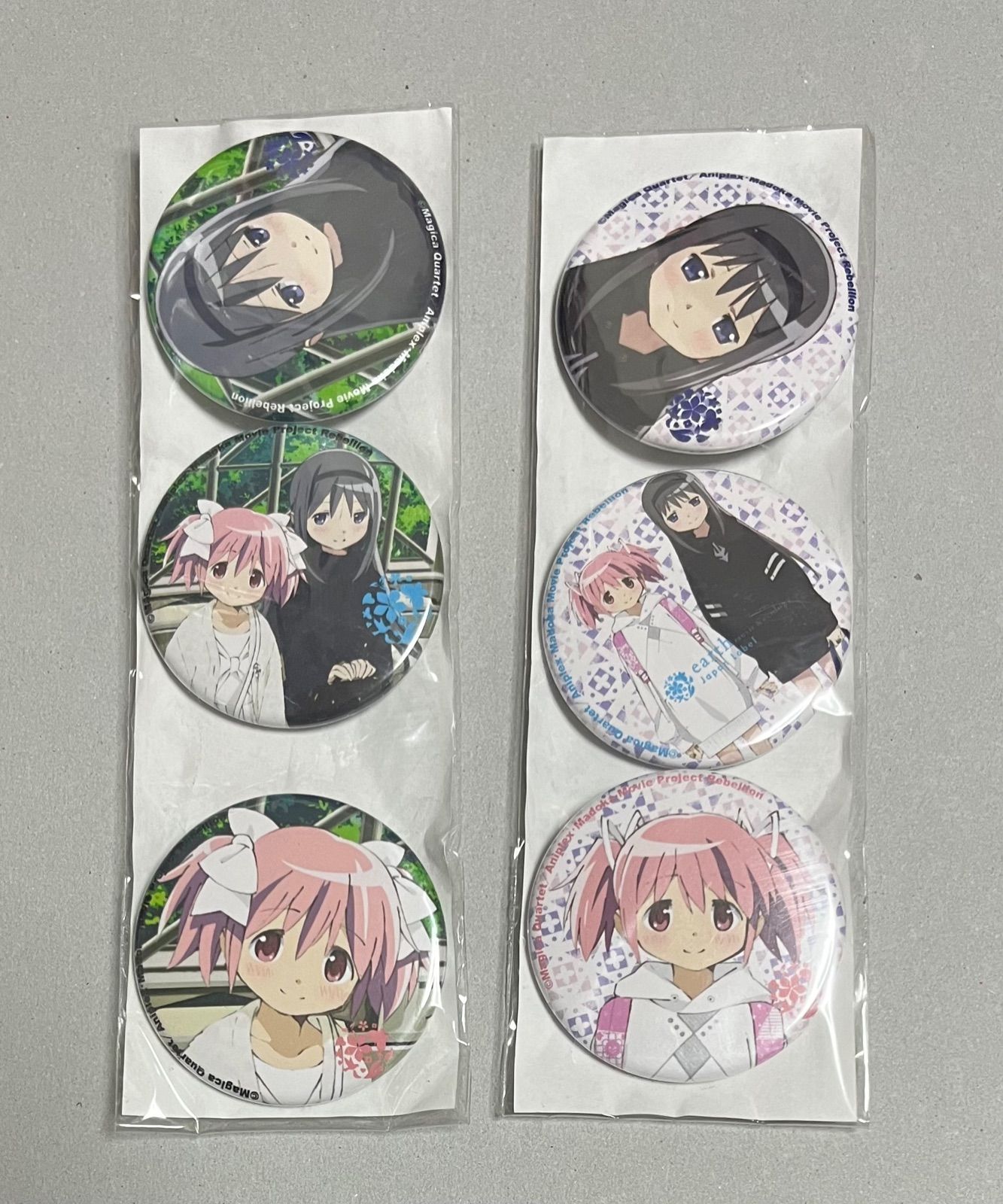 まどか☆マギカ 鹿目まどか 暁美ほむら 缶バッジ earth コラボ 魔法少女まどか☆マギカ earth コラボ 缶バッジ 鹿目まどか 暁美