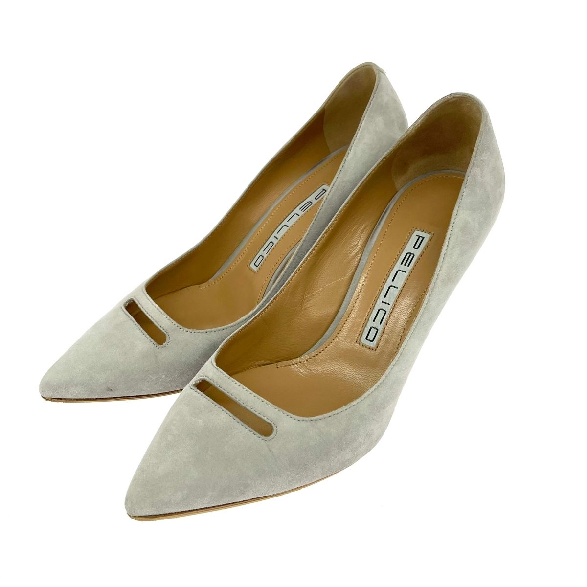 PELLICOグレー スエード パンプス 中古】ペリーコ PELLICO パンプス