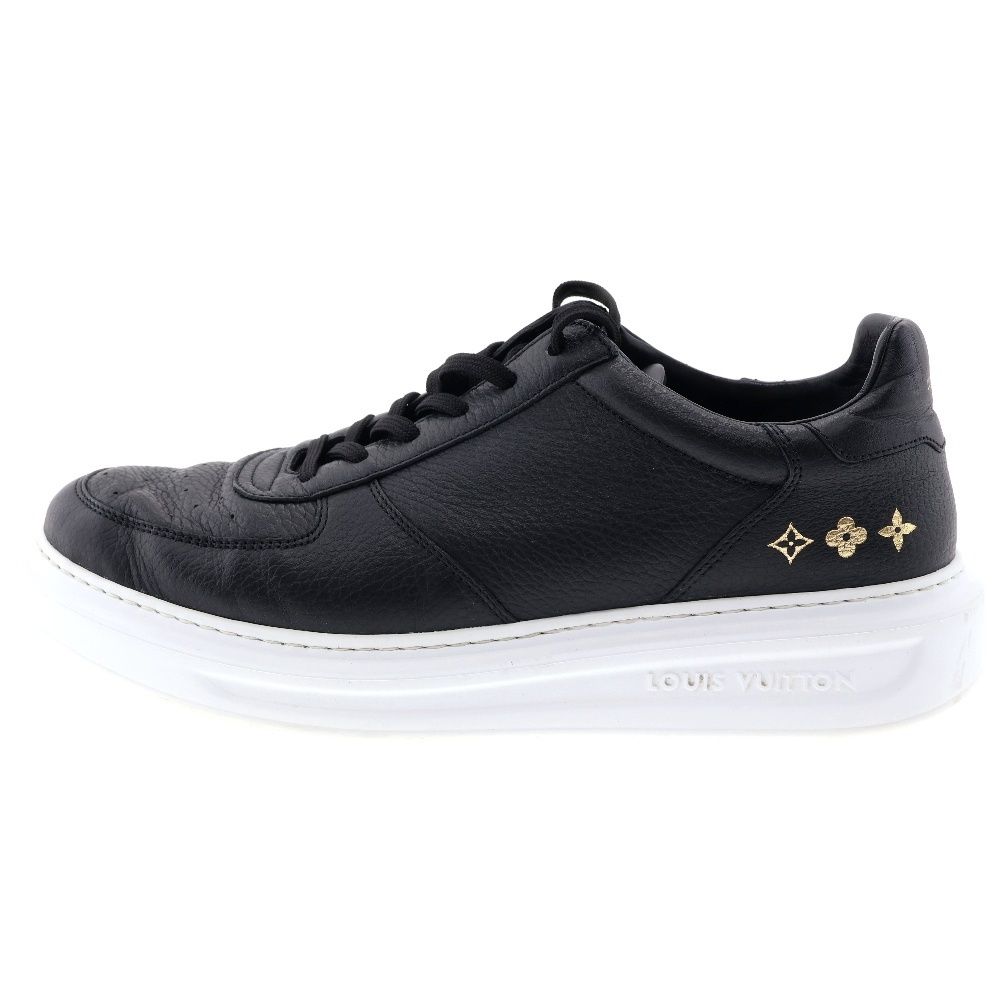LOUIS VUITTON (ルイヴィトン) ビバリーヒルズ ライン モノグラム レザー ローカットスニーカー ブラック FA0199