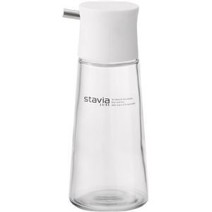 50個セット ガラス製 醤油差し|調味料入れ M ホワイト 容量140ml シール付き スタビアリュクス 〔キッチン 台所〕