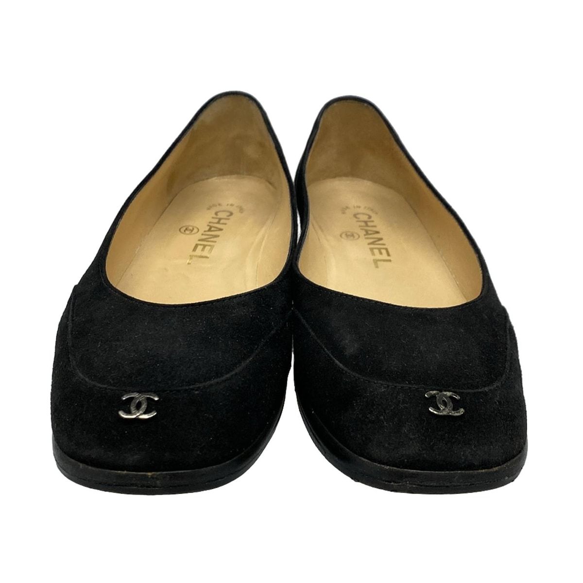 シャネル パンプス フラット 351/2 CHANEL(シャネル) パンプス 351/2 レディース - 黒 - メルカリ