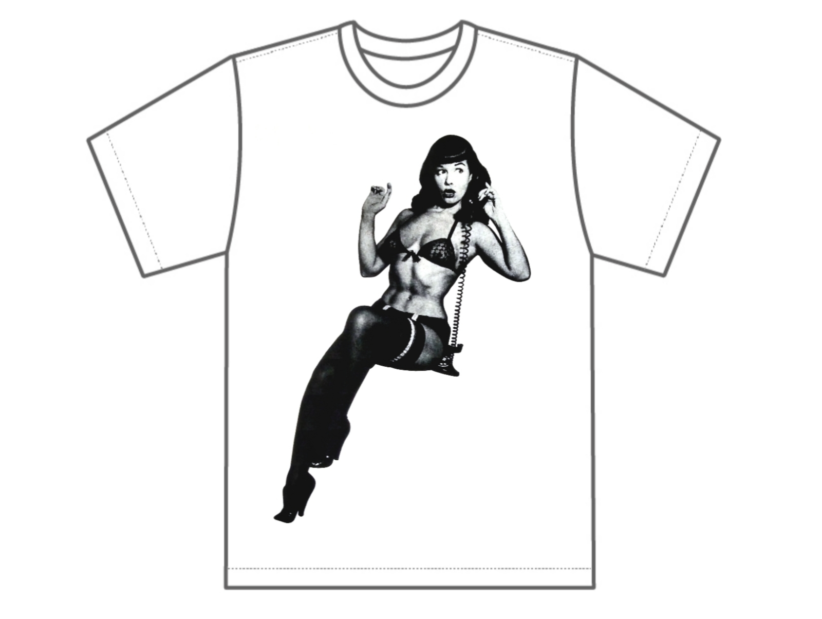 BETTIE PAGE 【TYPE-1】5.6oz オリジナルT-Shirts   ベティペイジ　ピンナップガール  50s ロカビリー  パンク ロック ビンテージ